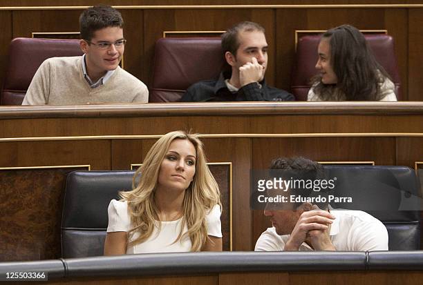 Edurne and Pablo Puyol attend the public reading of the Spanish Constitution at Palace of the Parliament on December 3, 2010 in Madrid, Spain.