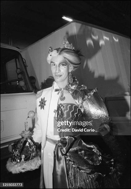 English artist Andrew Logan the founder and host of Alternative Miss World Competition at The Grand Hall, Kensington Olympia, London, UK on 2 October...