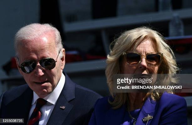 President Joe Biden and First Lady Jill Biden attend their granddaughter Maisy Biden's graduation from the University of Pennsylvania at Franklin...