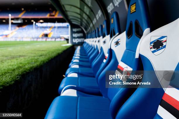 General view of the stadium prior to kick-off in the Serie A match between UC Sampdoria and Empoli FC at Stadio Luigi Ferraris on May 15, 2023 in...