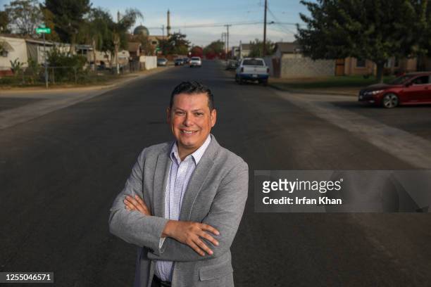 Bakersfield, CA Assemblyman Rudy Salas running against incumbent Rep. David Valadao for the newly drawn congressional district 22, visits his old...