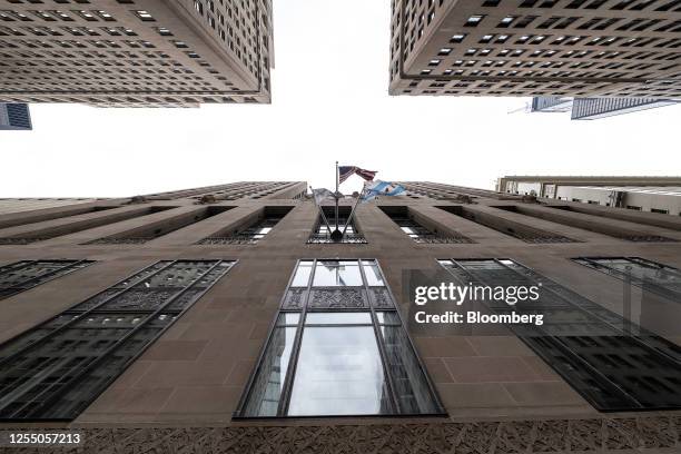 The Chicago Board of Trade building in the Loop neighborhood of Chicago, Illinois, US, on Friday, May 12, 2023. Hollowed-out downtowns are a...