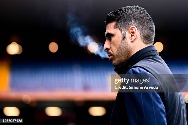 Pietro Accardi sports manager of Empoli looks on prior to kick-off in the Serie A match between UC Sampdoria and Empoli FC at Stadio Luigi Ferraris...