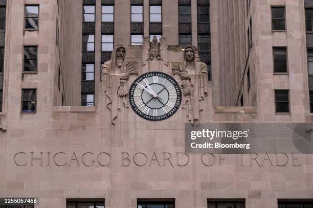 The Chicago Board of Trade building in the Loop neighborhood of Chicago, Illinois, US, on Friday, May 12, 2023. Hollowed-out downtowns are a...