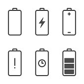 Battery Icon Set Vector Design.