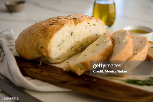 rosemary bread - ciabatta stock pictures, royalty-free photos & images