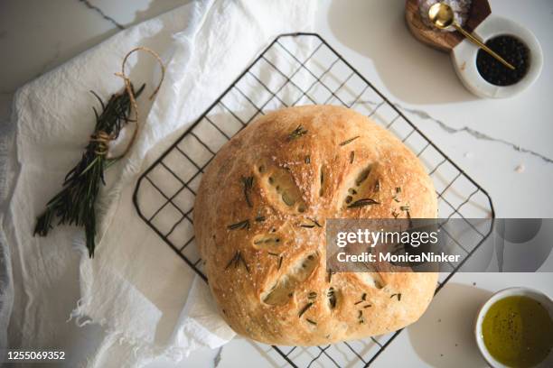 rosemary bread - rosemary stock pictures, royalty-free photos & images
