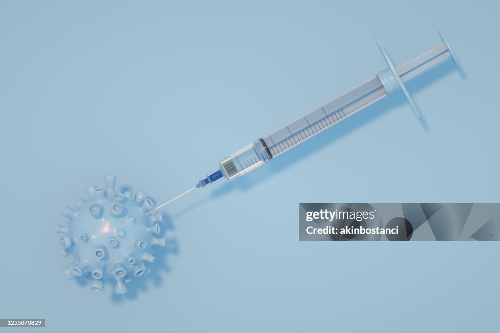 Vaccine, Syringe and Virus