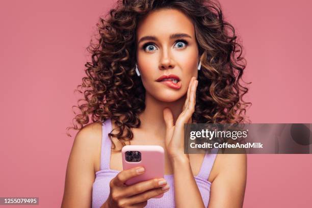 incoming video call - terrified stock pictures, royalty-free photos & images