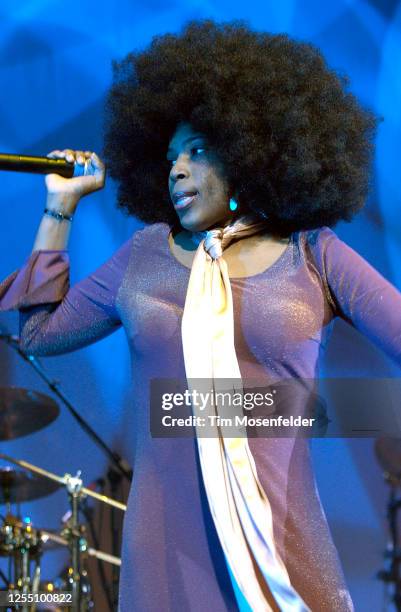 Macy Gray performs at HP Pavilion on January 27, 2004 in San Jose, California.