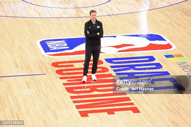 Terry Stotts cooaches during the 2023 NBA Draft Combine at Wintrust Arena on May 15, 2023 in Chicago, Illinois. NOTE TO USER: User expressly...