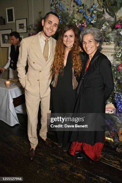 Jonah Hauer-King, Hannah Hauer-King and Debra Hauer attend "The Little Mermaid" post premiere cast and filmmaker reception at Soho House on May 15,...