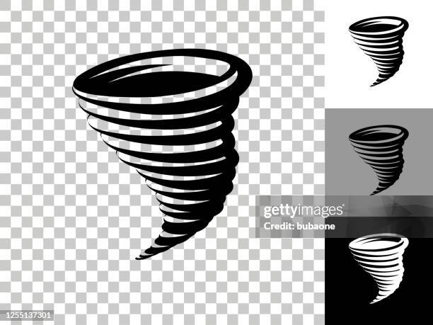 tornado icon on checkerboard transparent background - tornado vector stock illustrations