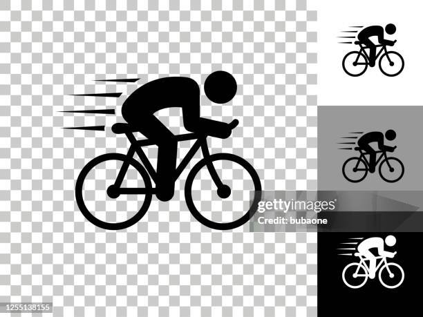 bildbanksillustrationer, clip art samt tecknat material och ikoner med man cykling ikon på schackbräde transparent bakgrund - cyklist