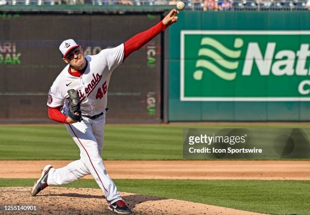 May 15: Washington Nationals starting pitcher Patrick Corbin pitches during the New York Mets versus the Washington Nationals on May 15, 2023 at...