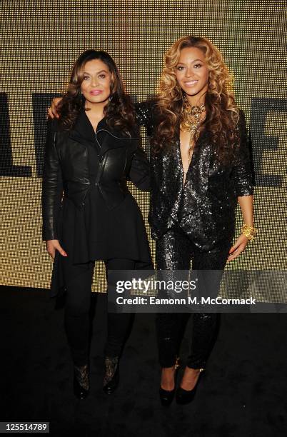 Tina Knowles and Beyonce Knowles at The Launch Of House Of Dereon By Beyonce And Tina Knowles at Selfridges on September 17, 2011 in London, England.