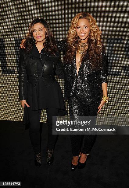 Tina Knowles and Beyonce Knowles at The Launch Of House Of Dereon By Beyonce And Tina Knowles at Selfridges on September 17, 2011 in London, England.