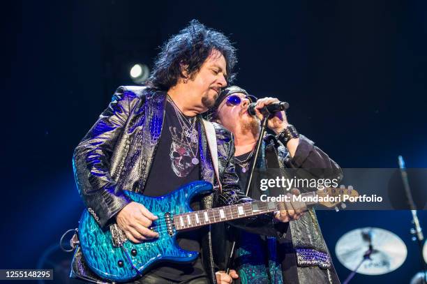 Steve Lukather of the american rock band Toto performs live on stage at Mediolanum Forum. Milan , MArch 10th, 2018