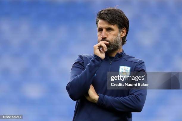 Danny Cowley, Manager of Huddersfield Town looks on during the Sky Bet Championship match between Reading and Huddersfield Town at Madejski Stadium...