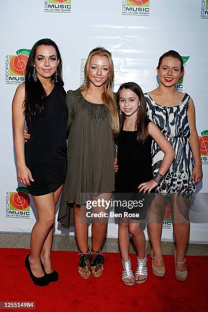 Kathry von Grey, Fiona von Grey, Petra von Grey and Annika von Grey of von Grey attend the 33rd Annual Georgia Music Hall Of Fame Awards at the Cobb...