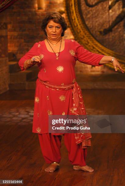 Saroj Khan attends the set of new real tv show of 9X channel on December 02, 2007 in Mumbai, India.