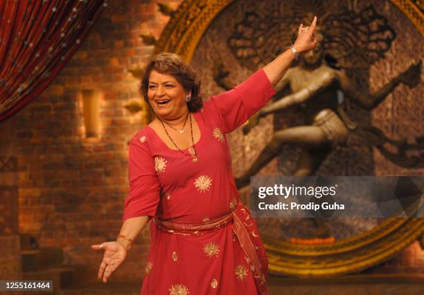 Saroj Khan attends the set of new real tv show of 9X channel on December 02, 2007 in Mumbai, India.