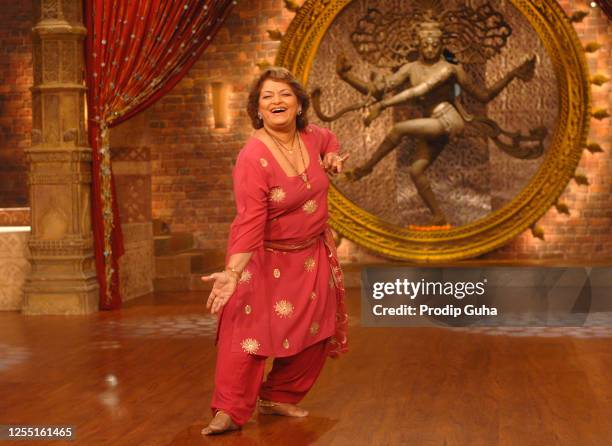 Saroj Khan attends the set of new real tv show of 9X channel on December 02, 2007 in Mumbai, India.
