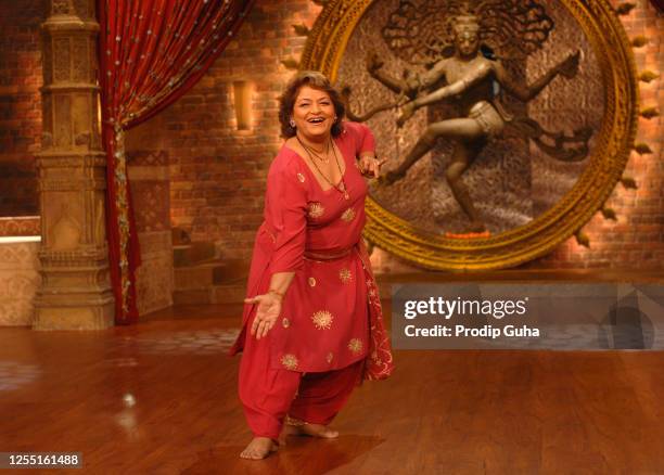 Saroj Khan attends the set of new real tv show of 9X channel on December 02, 2007 in Mumbai, India.