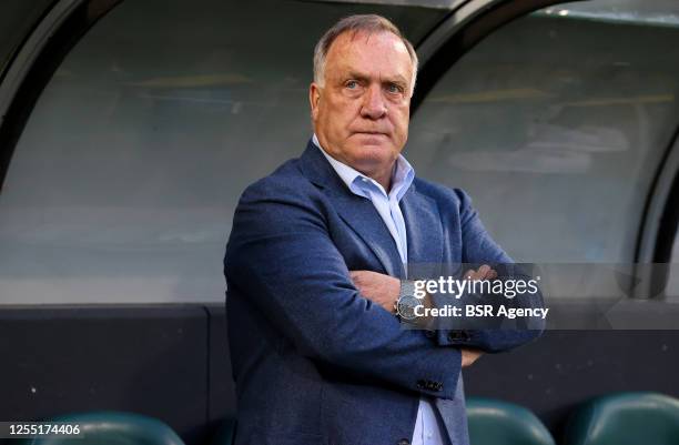 Headcoach Dick Advocaat of ADO Den Haag during the Dutch Keukenkampioendivisie match between ADO Den Haag and FC Dordrecht at Bingoal Stadion on May...