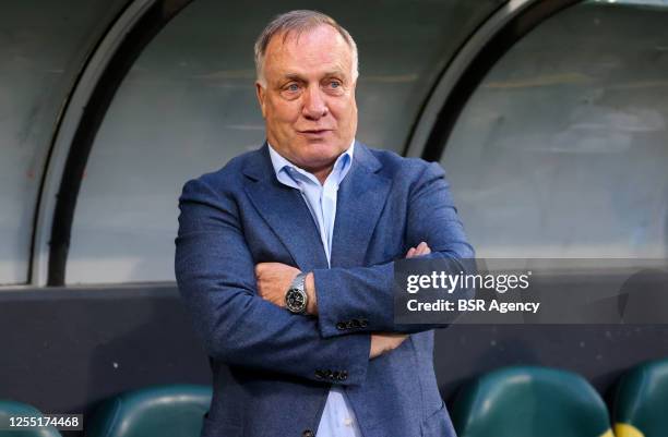 Headcoach Dick Advocaat of ADO Den Haag during the Dutch Keukenkampioendivisie match between ADO Den Haag and FC Dordrecht at Bingoal Stadion on May...