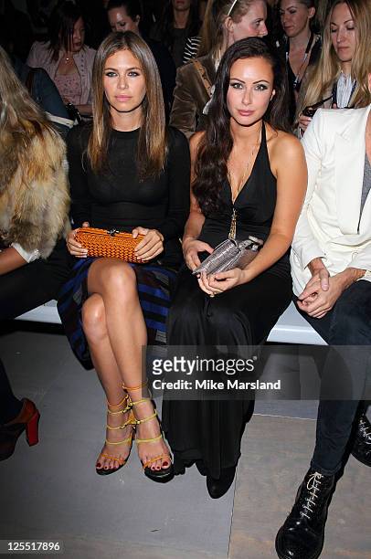 Dasha Zhukova and Camilla Al Fayed seen at the front row at the Issa show at London Fashion Week Spring/Summer 2012 on September 17, 2011 in London,...