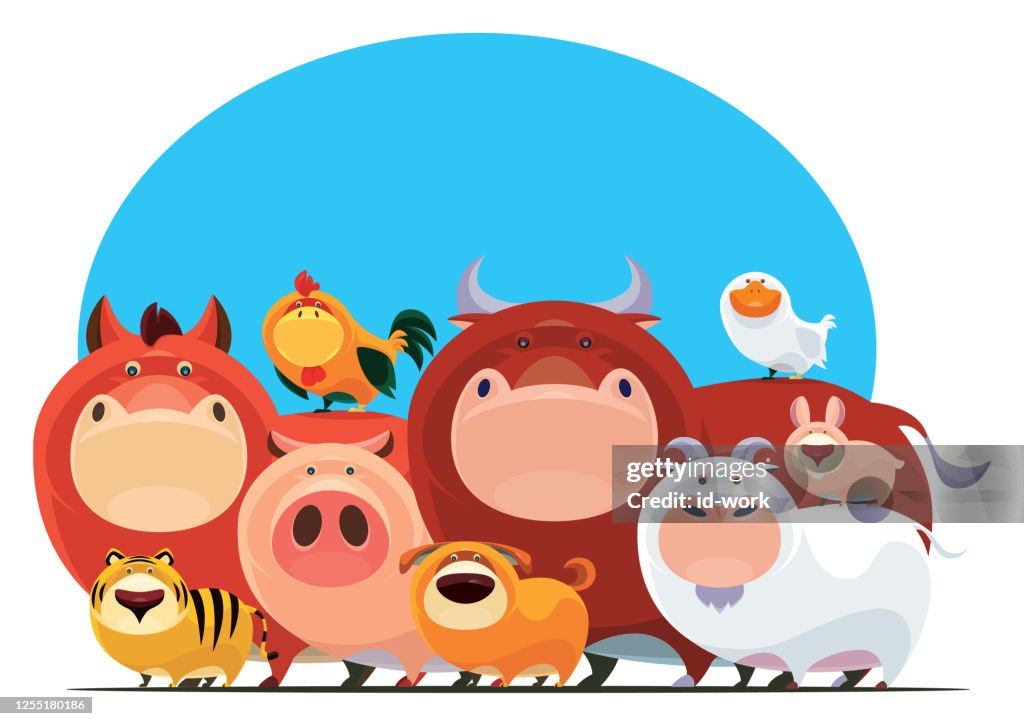 Group Of Domestic Animals Gathering High-Res Vector Graphic - Getty Images