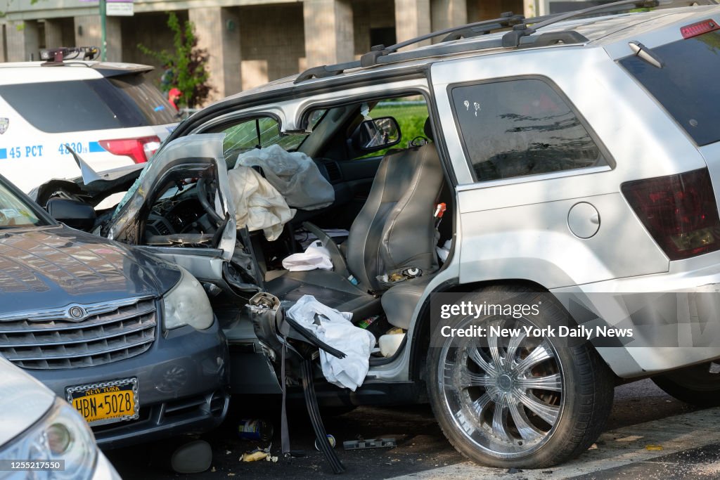 SUV vs School Bus. Hutchinson River Parkway East.
