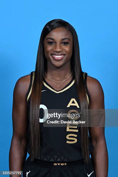 Jackie Young of the Las Vegas Aces poses for a head shot during WNBA
