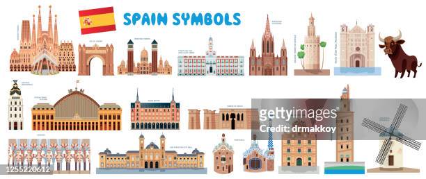 spain symbols - spain stock illustrations