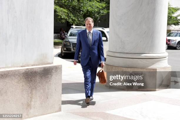 Former U.S. Attorney for the Southern District of New York Geoffrey Berman arrives at Rayburn House Office Building July 9, 2020 on Capitol Hill in...