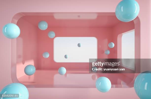 3d rendering abstract exhibition background - 3d room stock-fotos und bilder