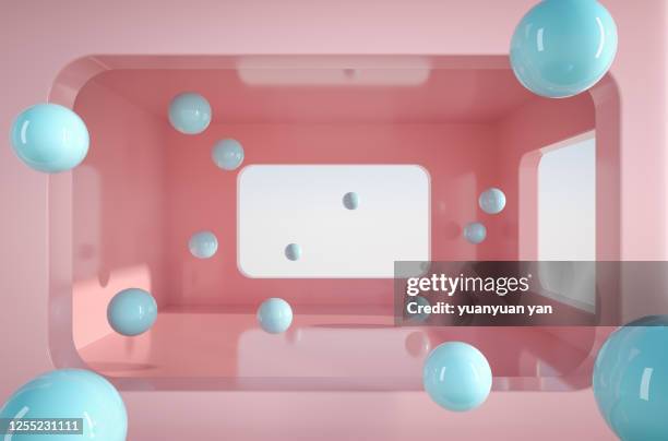 3d rendering abstract exhibition background - elevato foto e immagini stock