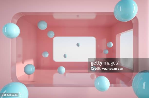 3d rendering abstract exhibition background - copy space - fotografias e filmes do acervo