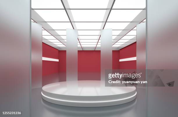 3d rendering exhibition background - exhibition room stock pictures, royalty-free photos & images