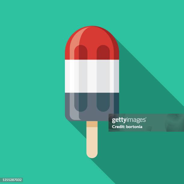 ilustraciones, imágenes clip art, dibujos animados e iconos de stock de popís rojo blanco y azul - flavored ice