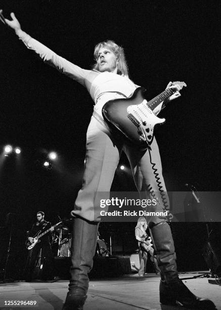 James "JY" Young of STYX performs during Z-93 & U.S. Marines Toys for Tots at The OMNI Coliseum in Atlanta Georgia, December 14, 1980 (Photo by Rick...
