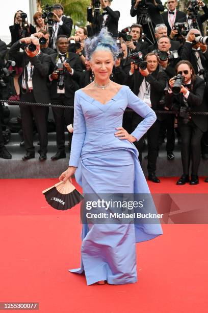 Helen Mirren at the "Jeanne du Barry" Screening & Opening Ceremony Red Carpet at the 76th Cannes Film Festival held at the Palais des Festivals on...