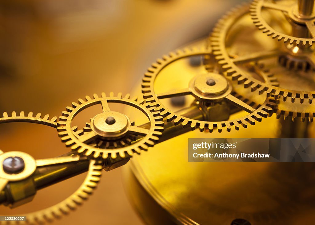 Jammed Cogs Interlocking Brass Cogs High-Res Stock Photo - Getty Images