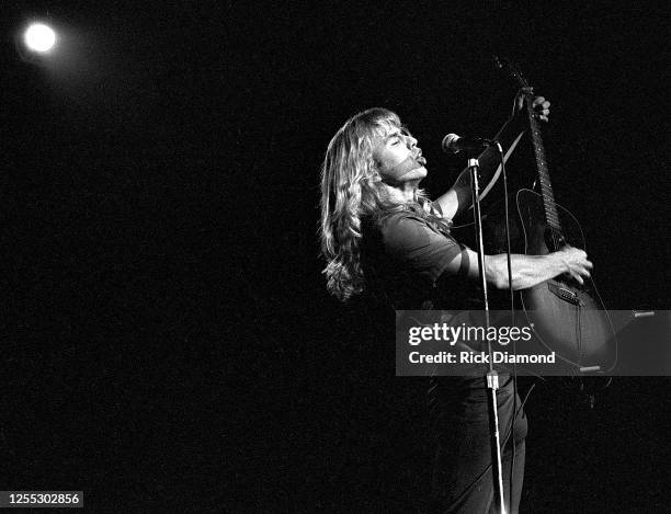 Tommy Shaw of STYX performs during Z-93 & U.S. Marines Toys for Tots at The OMNI Coliseum in Atlanta Georgia, December 14, 1980 (Photo by Rick...