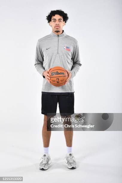 Julian Strawther poses for a portrait during the 2023 NBA Draft Combine Circuit on May 16, 2023 in Chicago, Illinois. NOTE TO USER: User expressly...