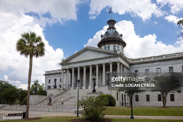 The South Carolina State House in Columbia, South Carolina, on May 16, 2023. The General Assembly was supposed to adjourn on May 11 but has decided...