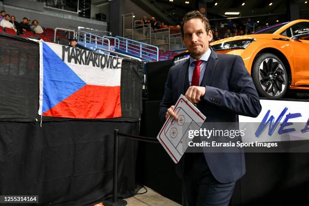 Head coach Patrick Fischer of Switzerland during the 2023 IIHF Ice Hockey World Championship Finland - Latvia game between Switzerland and Kazakhstan...