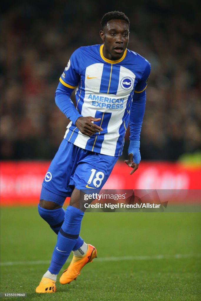 Danny Welbeck of Brighton and Hove Albion running during the Premier
