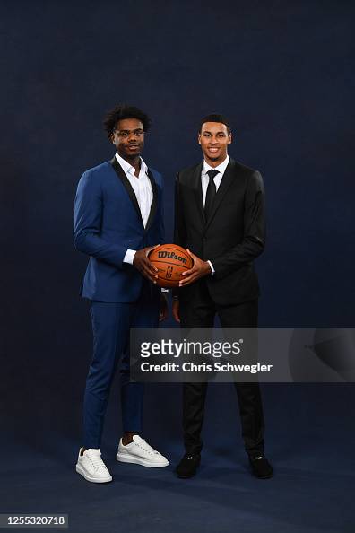 Kobe Brown & Kris Murray poses for a portrait during the 2023 NBA ...